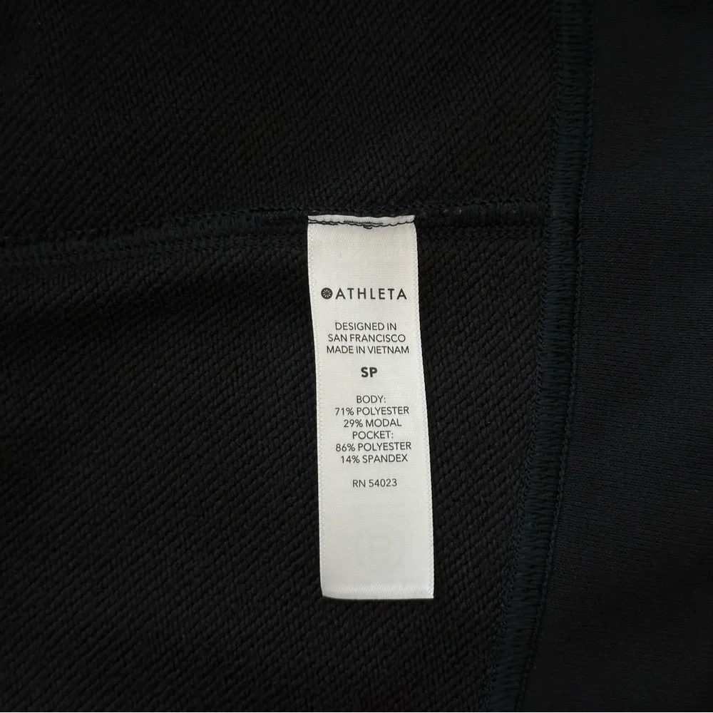 Athleta West Town‎ dress black half-zip Sz Small Petite - Picture 14 of 14